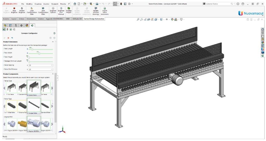 visualizzazione configurazione desiderata ts nuovamacut