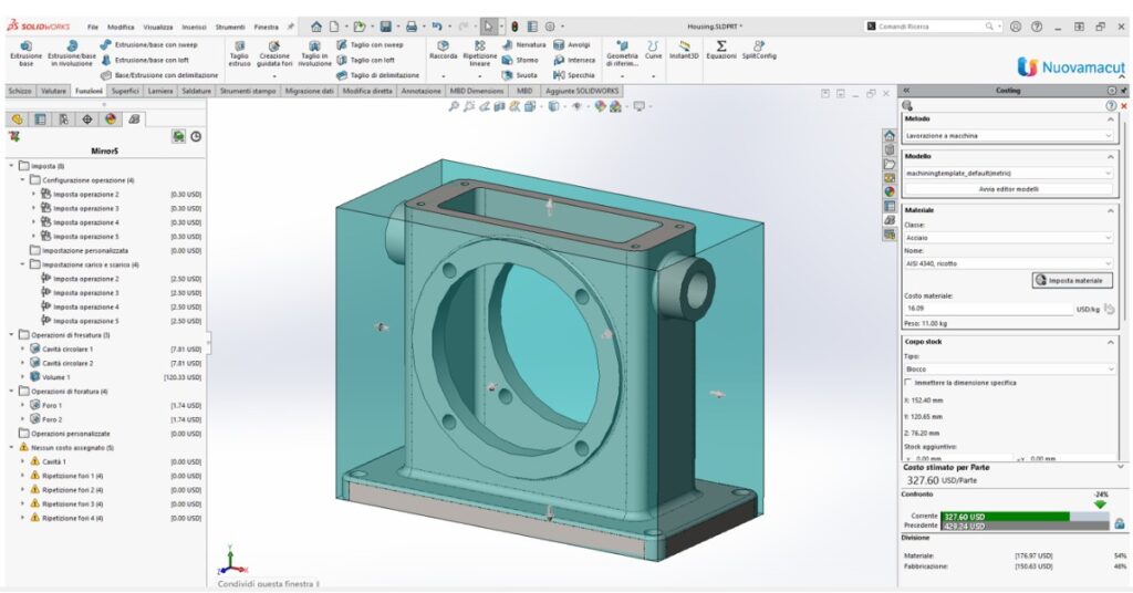 solidworks costing