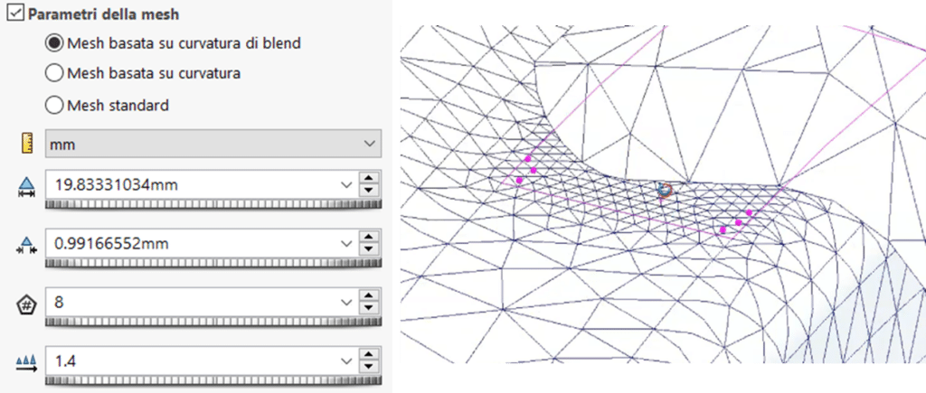Mesher basato su curvatura alternativa 1