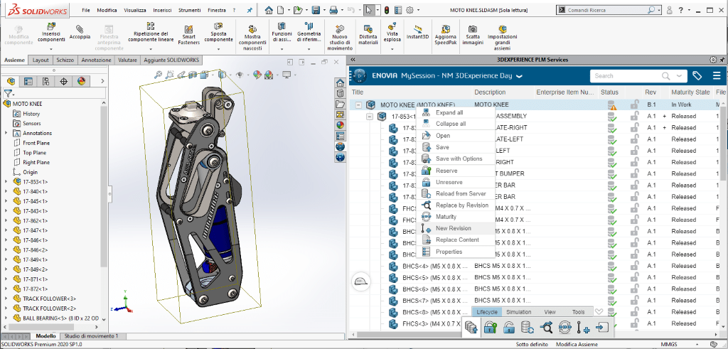 Creazione di una nuova revisione di un documento dal proprio ambiente di lavoro grazie alla Piattaforma 3DEXPERIENCE