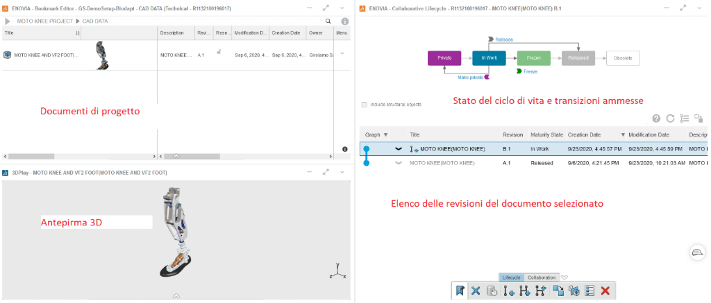 Dashboard della 3DEXPERIENCE con piu applicazioni.