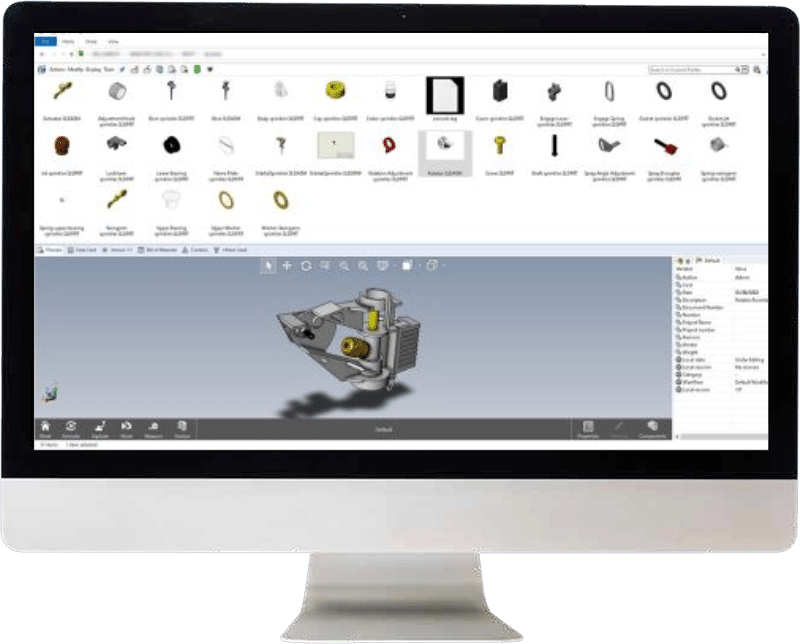 Schermo SolidWorks PDM Nuovamacut