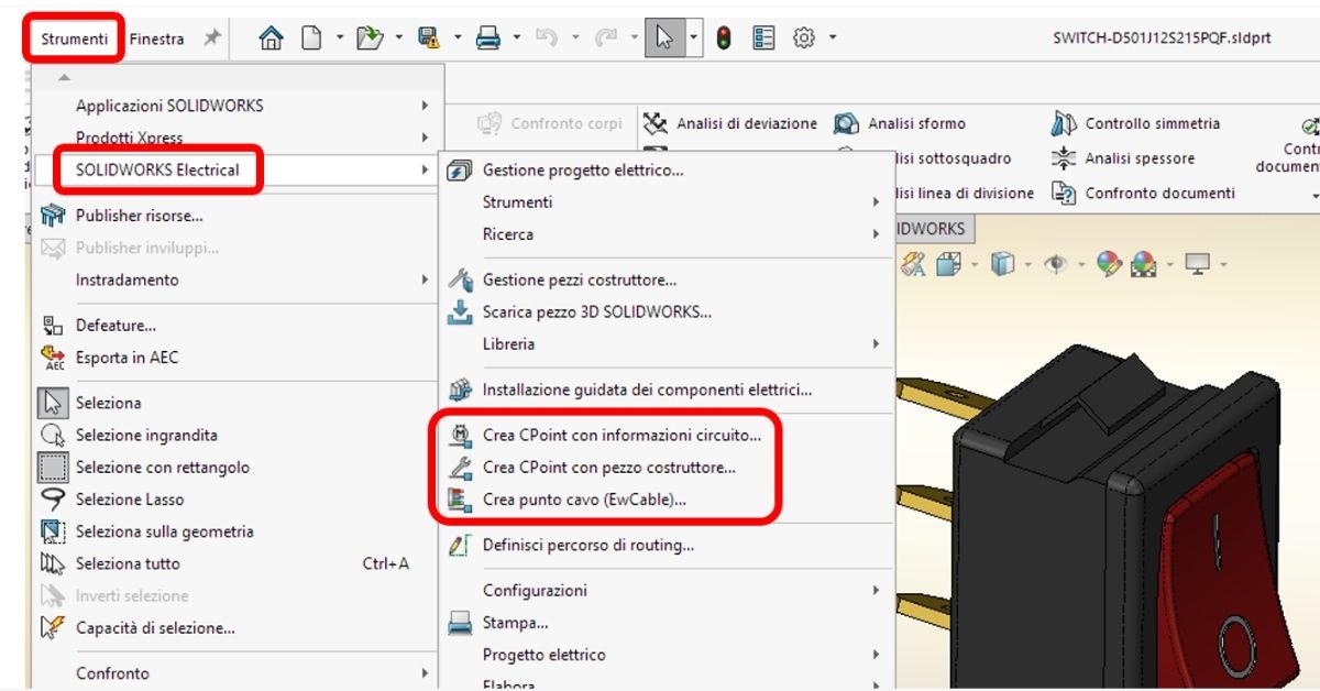 Miglioramenti nella creazione dei Punti di connessione in electrical