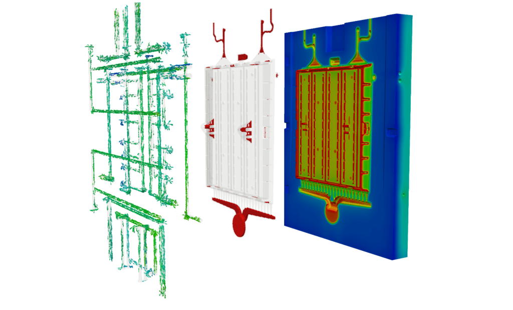 Simulazione termica dello stampo progettazione di stampi per pressofusione