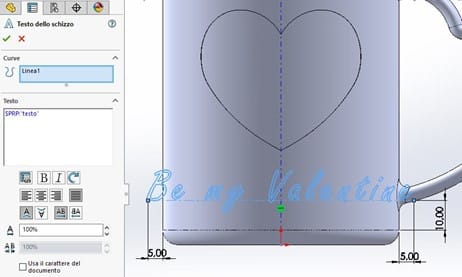 Realizzazione della scritta 2 san valentino solidworks blog Nuovamacut