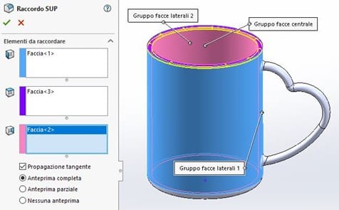 Svuotamento a spessore e raccordo del bordo della tazza 2 san valentino solidworks blog Nuovamacut