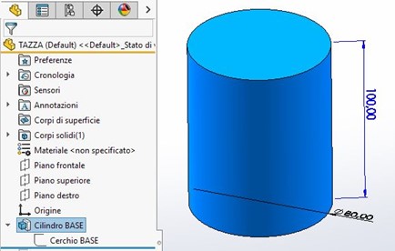 realizzazione del corpo della tazza estrusione san valentino solidworks blog Nuovamacut