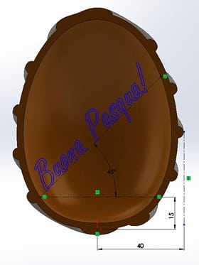 Feature SolidWorks testo dello schizzo