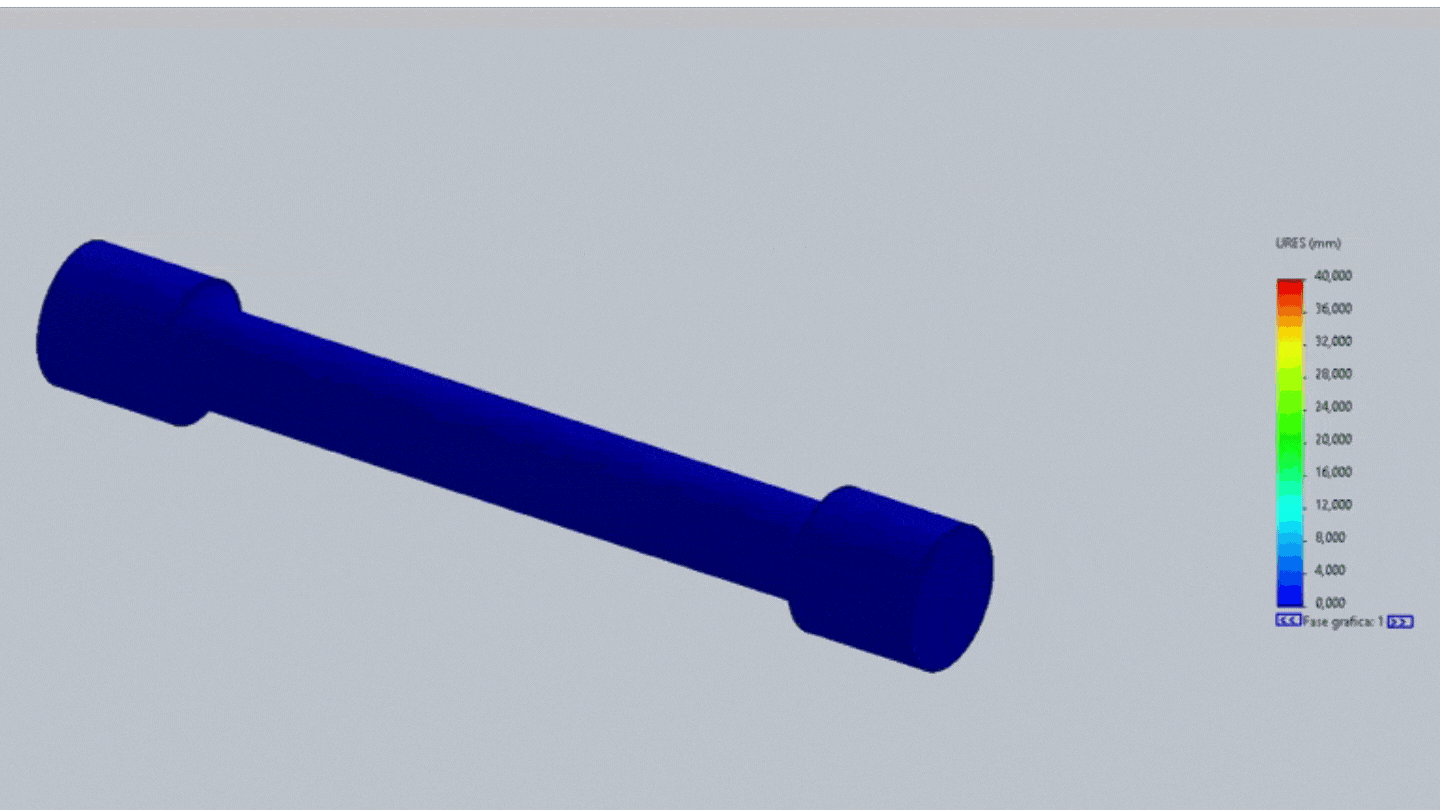 Strizione barra acciaio analisi FEM non lineare strain