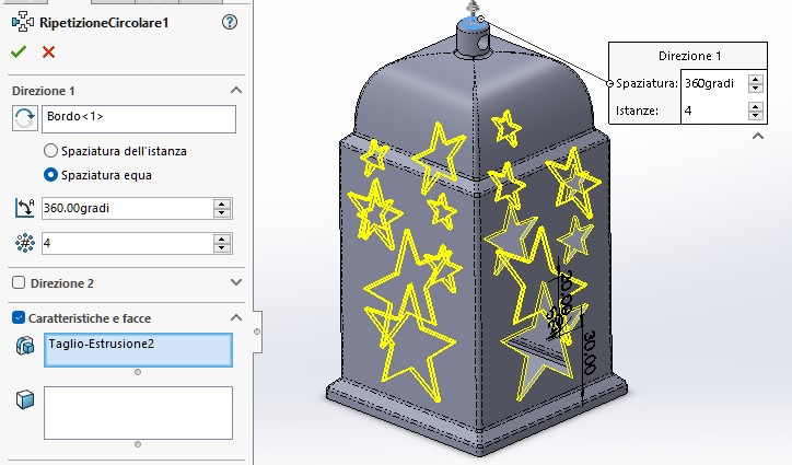 Come realizzare una Lanterna di Natale con SolidWorks in 6 semplici passaggi 13